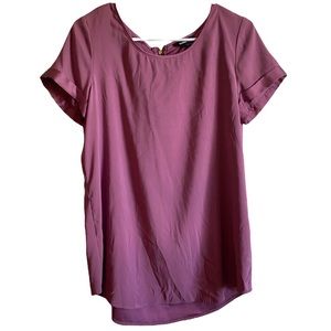 EXPRESS Mauve Satin Blouse Size Medium